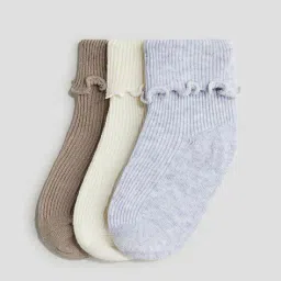 h&m Pack of 3 Ribbed Ankle-Length Socks image 1