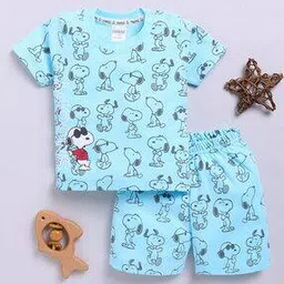mom's love Infants Printed T-Shirt & Shorts Set-picture-36