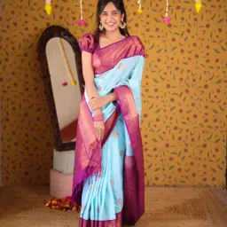 indie picks Traditional Art Silk Saree image 1