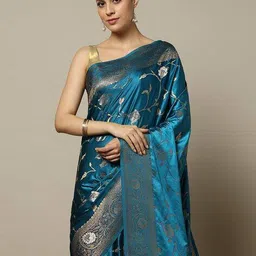 indie picks South Kanjeevaram Artsilk Traditional Saree image 1
