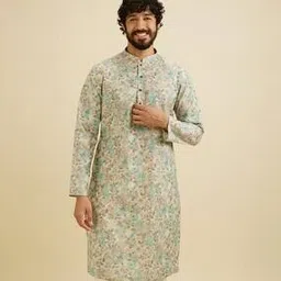 manyavar Men Floral Long Kurta-picture-41