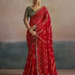 ri-wah Women Printed Saree with Blouse Piece-picture-43