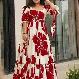vishva creation Women Floral Print Fit & Flare Dress-picture-29