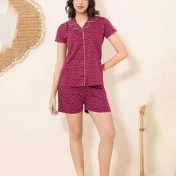 quira Women Micro Print Top & Shorts Set-picture-36