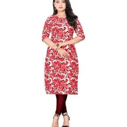 Women Printed Straight Kurti-image-49