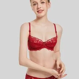 lulu & sky Lace Non-Padded Bra with Adjustable Straps -picture-42