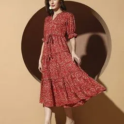 zwerlon x ag Women Floral A-Line Dress-picture-37