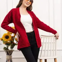 dadu dayal Women V-Neck Button-Down Cardigan-picture-45