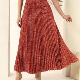 zwerlon x ag Women Floral Print A-Line Skirt -picture-35