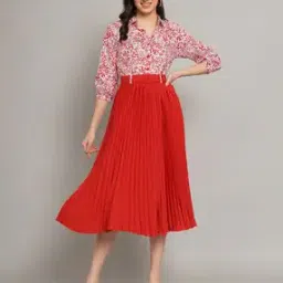 zwerlon x ag Women Printed A-Line Dress-picture-30