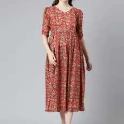 swishchick Women Floral Fit and Flare Dress-picture-17