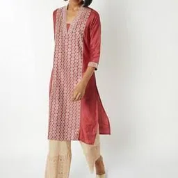 max Women Embroidered Straight Kurta-picture-38