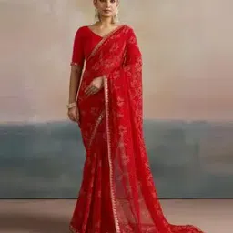 ri-wah Women Georgette Saree with Embellished Border-picture-50