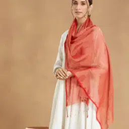 fabindia Women Handwoven Stole with Tassels-picture-17