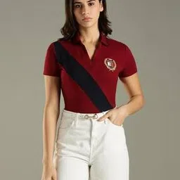 tommy hilfiger Women Regular Fit Polo T-Shirt-picture-18
