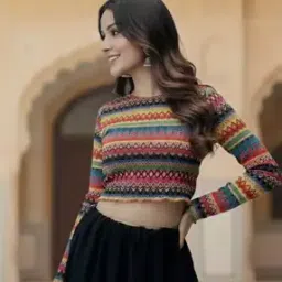 Women Slim Fit Crop Top-image-90