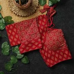 leela fashion women's clothing Women Cotton Printed Back Open Blouse-picture-16