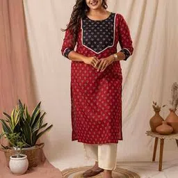siya silk studio Women Floral Print Straight Kurti-picture-10