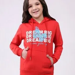 monte carlo Girls Typographic Print Regular Fit Hooded Sweatshirt-picture-12