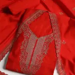 mbz.in by meena bazaar Women Embroidered 3-piece Unstitched Dress Material-picture-24