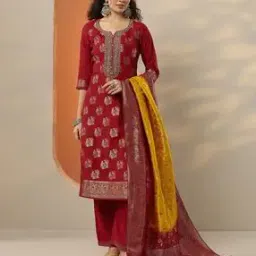 Women Embroidered Straight Kurta Suit Set -image-63
