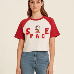 minute mirth x ag Women Typographic Print Regular Fit Round-Neck T-Shirt image 1