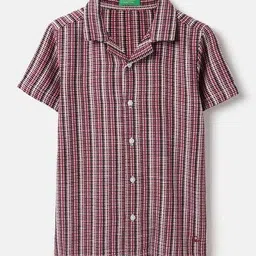 united colors of benetton Boys Striped Regular Fit Cotton Shirt image 1