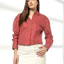 dnmx Women Striped Relaxed Fit Shirt-picture-42