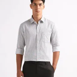 arrow Men Striped Slim Fit Shirt with Patch Pocket image 1