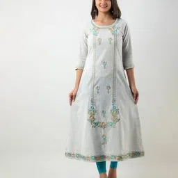 mauka Embroidered A-Line Kurta-picture-51