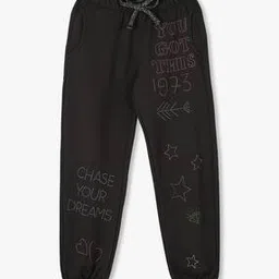 Girls Embellished Relaxed Fit Joggers-image-2