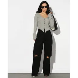 outryt by azorte Laddered Lettuce Slim Fit Long Sleeve Top-picture-20