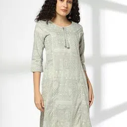 Women Printed Straight Kurta-image-75