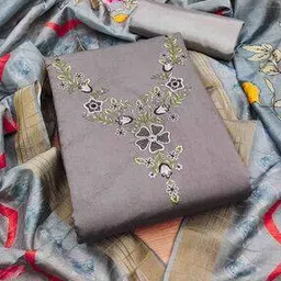 svaraa Women Embroidered 3-Piece Unstitched Dress Material-picture-37