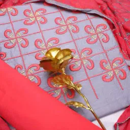 svaraa Women Embroidery Unstitched Dress Material image 1