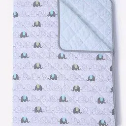mila baby Dream Big Elephant Print Quilted Blanket-picture-30