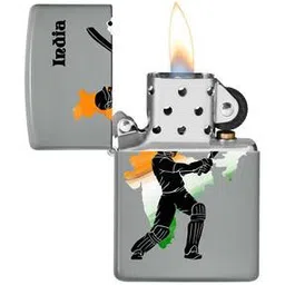 Cricket Player Design Windproof Pocket Lighter-image-1