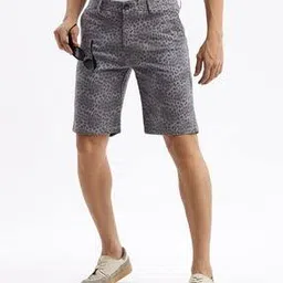 showoff Men Printed Slim Fit Flat-Front City Shorts-picture-12