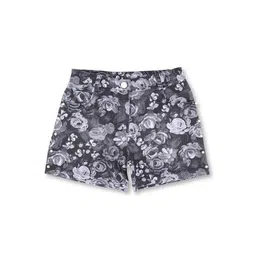 cutecumber Floral Print Denim Shorts image 1