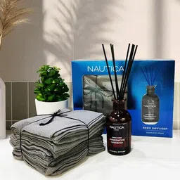 nautica 16-Piece Cotton Towels & Reed Diffusers image 1