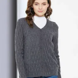 clapton Button Closure Cardigan with Raglan Sleeves image 1