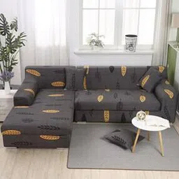 house of quirk pack of 2 L-Shape Couch Elastic Slipcover-picture-21