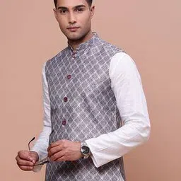showoff Men Printed Slim Fit Nehru Jacket-picture-27