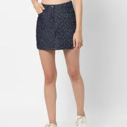 vastrado Heart Print A-Line Skirt with Insert Pockets-picture-33