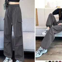 outzidr global Women Relaxed Fit Flat-Front Cargo Pants image 1