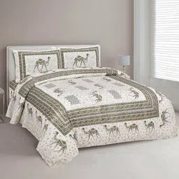 uniqchoice 150 TC Novelty Print King-Size Bedsheet with Pillow Covers-picture-35