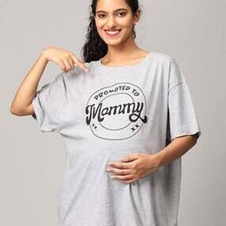 the mom store Women Printed Oversized Fit Round-Neck T-Shirt-picture-13