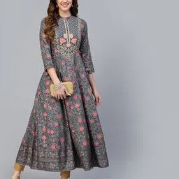 kbz Floral Print Anarkali Kurta-picture-23