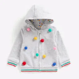 mothercare Zip-Front Hoodie with Pom-Poms-picture-43