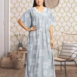 noty Women Geometric Print Kaftan with Tie-Up-picture-44